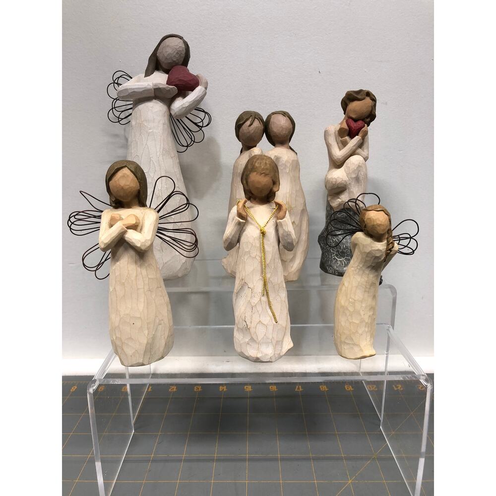 Willow tree DemDaco Lot of 6 Sign for Love Truly Golden 2 alike Always Angel
